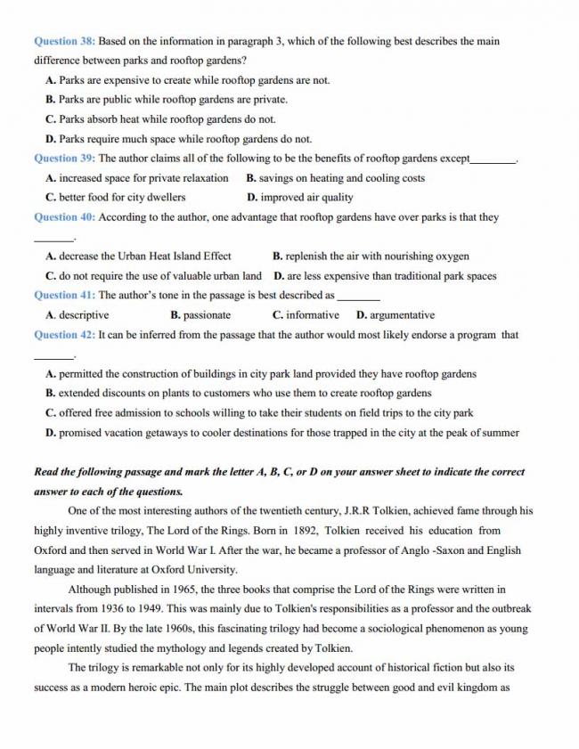 Đề thi thử môn Anh thptqg năm 2018 tỉnh Hải Dương trang 6