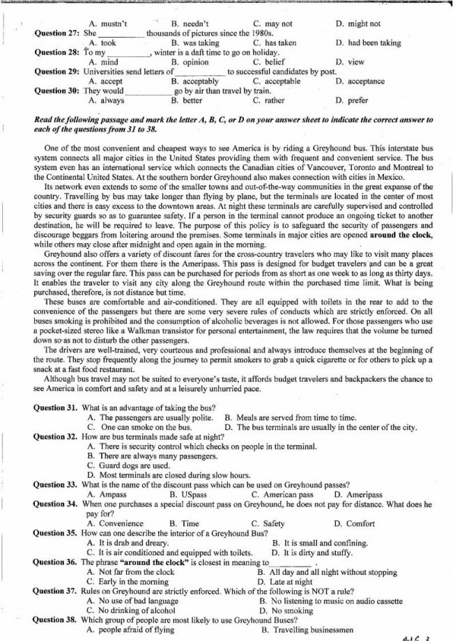 Đề thi thử môn Anh thptqg năm 2018 trường THPT Lương Thế Vinh - Hà Nội trang 3