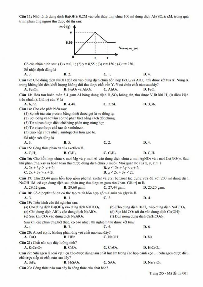 Đề thi thử môn Hóa thptqg năm 2018 tỉnh Ninh Bình trang 2