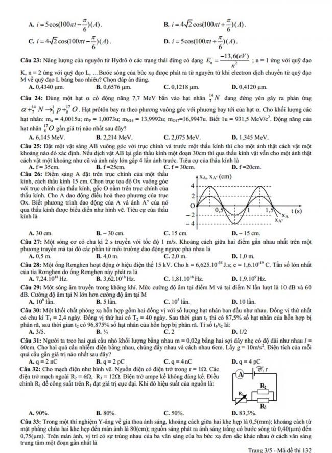 Đề thi thử môn Lý thptqg năm 2018 trường Thực Hành Cao Nguyên – ĐH Tây Nguyên 2