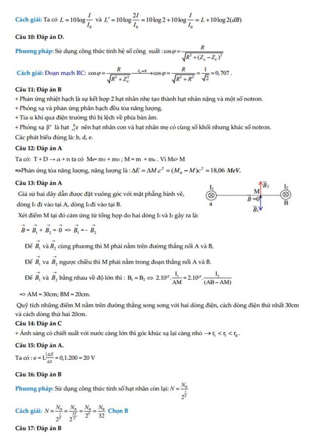 Đáp án Đề thi thử môn Lý thptqg năm 2018 trường số 3 An Nhơn – Bình Định 1