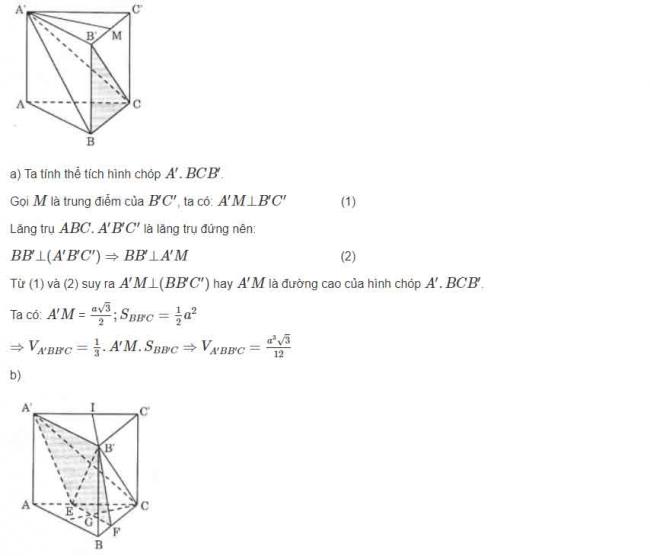 Đáp án bài 10 trang 27 sgk hình học lớp 12 phần 1