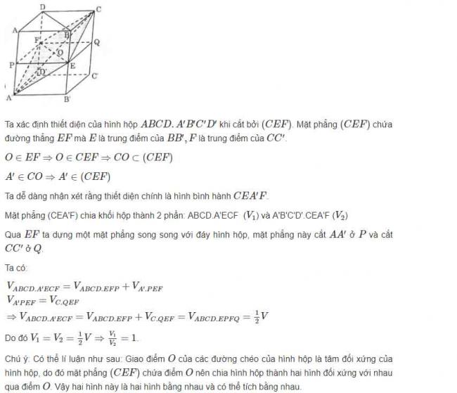 Đáp án bài 11 trang 27 sgk hình học lớp 12