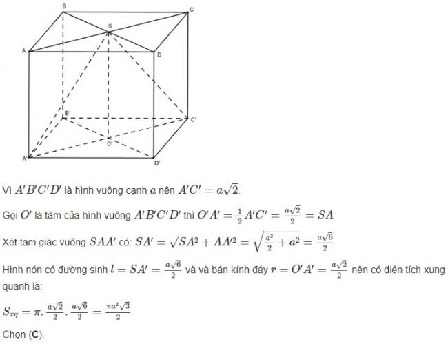 Đáp án bài 8 trang 52 sgk hình học lớp 12