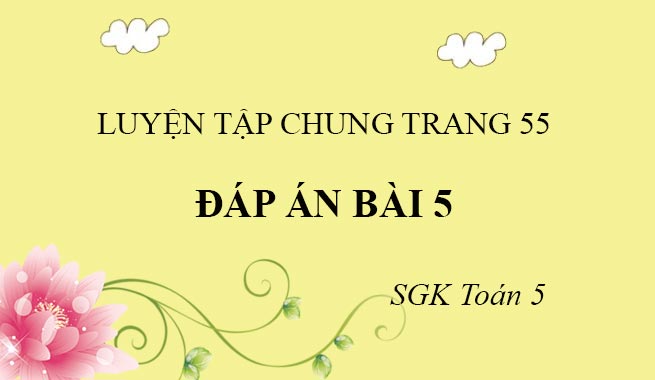 Bài 5 Trang 55 Sgk Toán Lớp 5