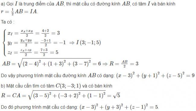 Đáp án bài 6 trang 68 sgk hình học lớp 12