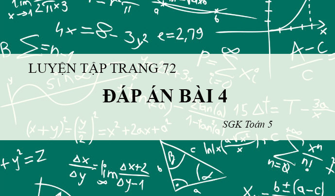 bài 1 2 3 4 trang 72 sgk toán 5