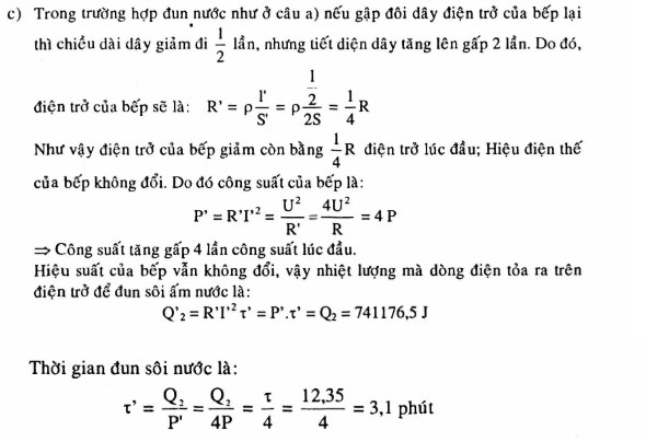 Đáp án bài 19 trang 56 sgk vật lý lớp 9 phần 1