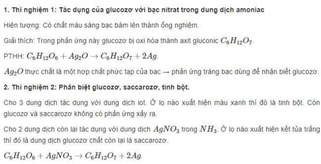 Báo cáo thực hành Tính chất của gluxit