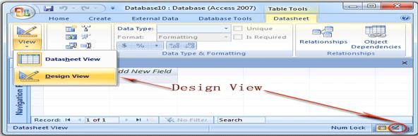 Chế độ thiết kế trong Microsoft Access