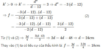 Khi dời vật lại gần thấu kính
