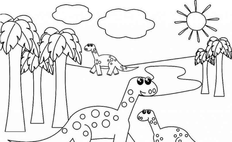 50 tranh tô màu khủng long bạo chúa siêu cute cho bé tập tô