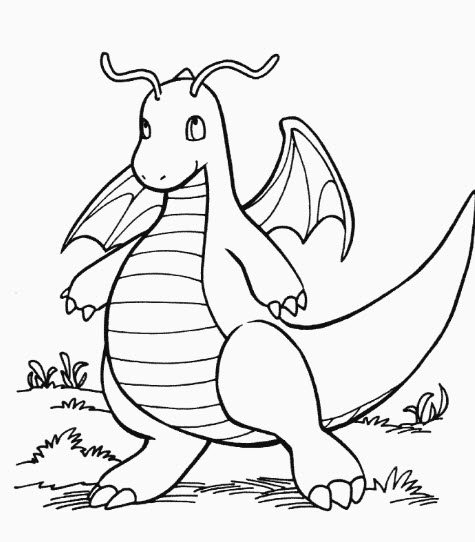 tranh tô màu Dragonite