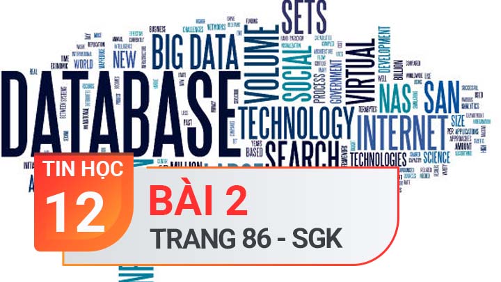 Bài 2 trang 86 Tin học 12 | Giải bài tập SGK Tin học lớp 12