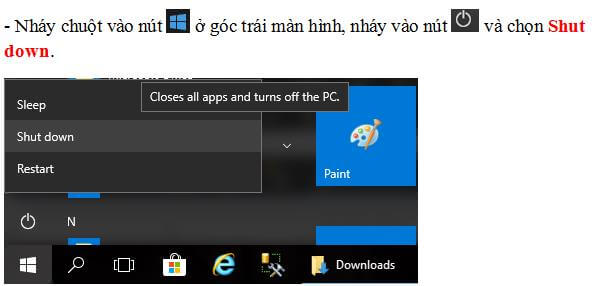 Tắt máy tính