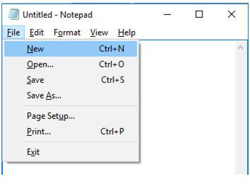 Khi gõ phím F trong khi đang giữ phím Alt sẽ hiện ra bảng tùy chọn File