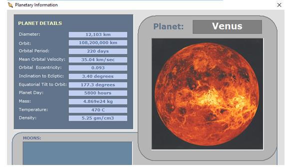 Nhiệt độ trung bình trên Sao Kim là khoảng 470 độ C