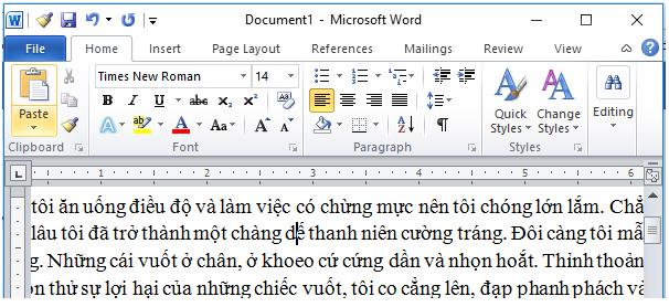 Nhấn phím ↑ thì con trỏ chuột dịch nhảy lên vị trí cùng cột ở dòng bên trên