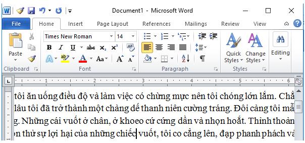 Nhấn phím ↓ thì con trỏ chuột nhảy xuống vị trí cùng cột ở dòng dưới