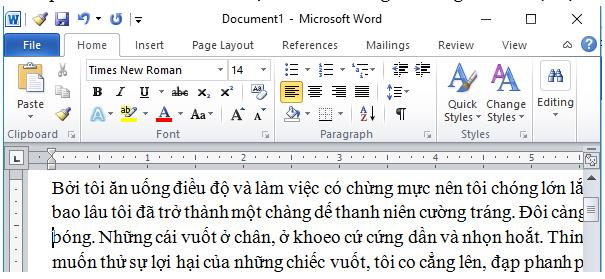 Nhấn phím Home thì con trỏ chuột trở về đầu dòng của dòng con trỏ hiện tại