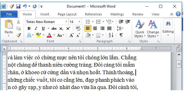 Nhấn phím End thì con trỏ chuột nhảy lên cuối dòng của dòng con trỏ hiện tại