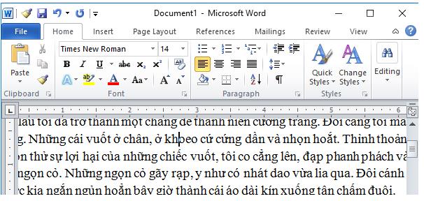 Nhấn phím ← thì con trỏ chuột dịch sang trái một kí tự