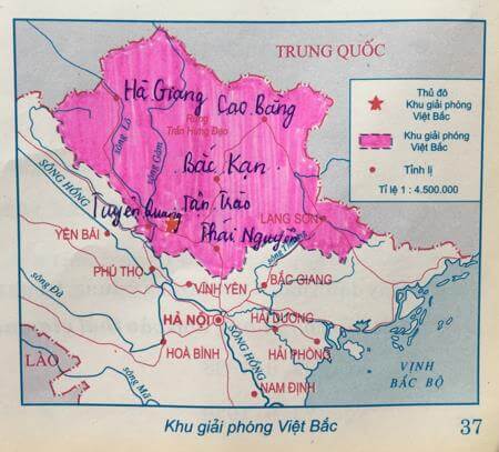 Hoành thành lược đồ Khu giải phóng Việt Bắc