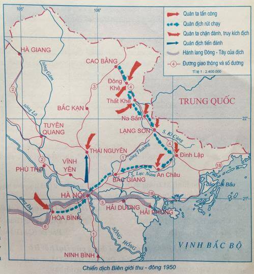 Lược đồ chiến dịch Biên giới thu đông - 1950