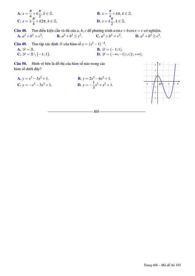 Đề thi thử môn Toán THPT năm 2019  trường THPT chuyên Quốc học Huế lần 1 trang 6
