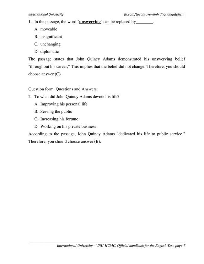 Đề thi mẫu đánh giá năng lực ĐH Quốc gia TPHCM 2019 môn Tiếng Anh trang 4