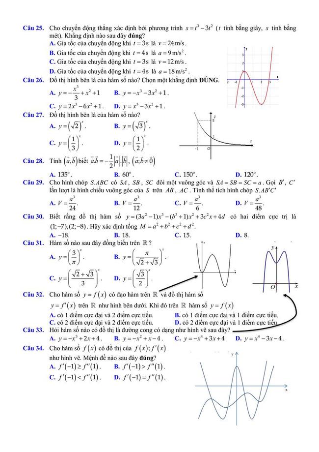 Đề thi thử môn Toán THPT năm 2019 trường chuyên Thoại Ngọc Hầu - An Giang trang 4
