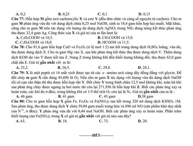 Đề thi thử môn Hóa THPT năm 2019 trường THPT Hoàng Hoa Thám - Hưng Yên lần 1 trang 4
