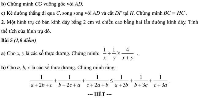 Đề thi thử vào 10 môn Toán trường THPT Trưng Vương - Bình Định trang 2