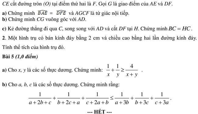 Đề thi thử toán vào 10 THPT chuyên Nguyễn Trãi - Hải Dương ảnh 2