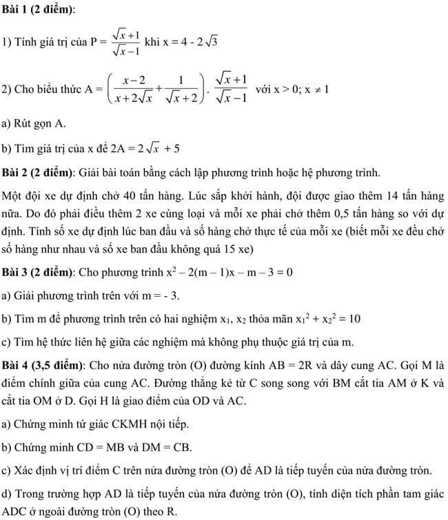 Đề thi thử toán vào 10 THPT chuyên Nguyễn Tất Thành - Kon Tum trang 1