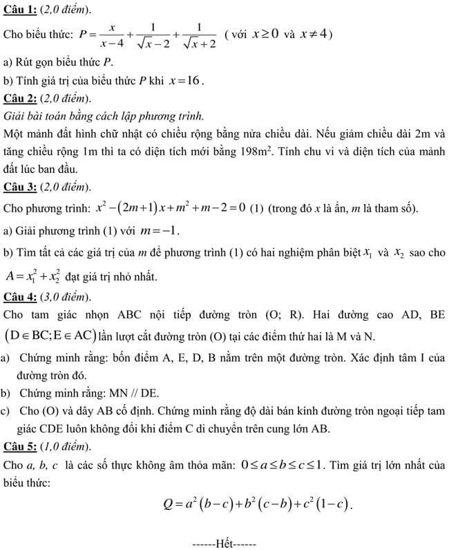  Đề thi thử toán vào 10 THPT Bình Lư - Lai Châu
