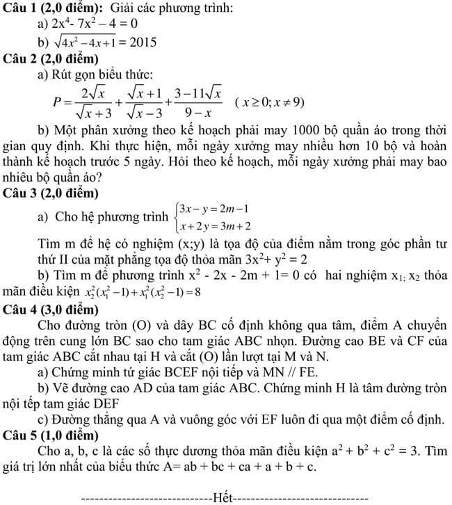  Đề thi thử toán vào 10 THPT chuyên Thăng Long - Lâm Đồng