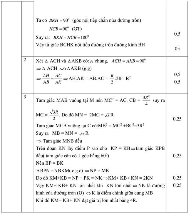 Đáp án Đề thi thử toán vào 10 THPT Phan Bội Châu - Kon Tum trang 3