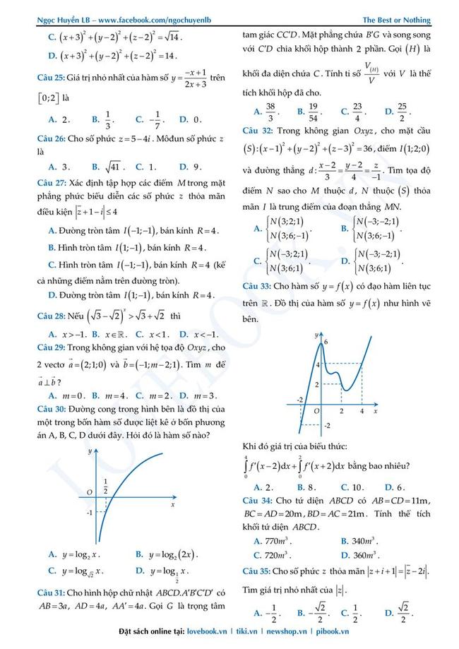 Đề thi thử môn Toán THPT năm 2019 trường THPT Đào Duy Từ - Hà Nội lần 2 trang 3