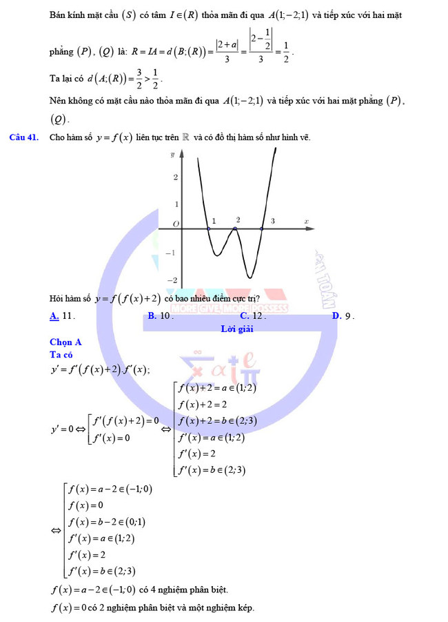 Đề thi khảo sát 12 môn Toán mã 023 Hà Nội 2019 trang 15