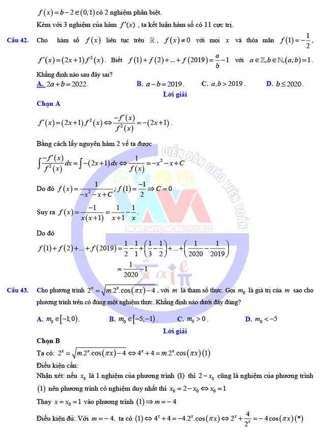 Đề thi khảo sát 12 môn Toán mã 023 Hà Nội 2019 trang 16