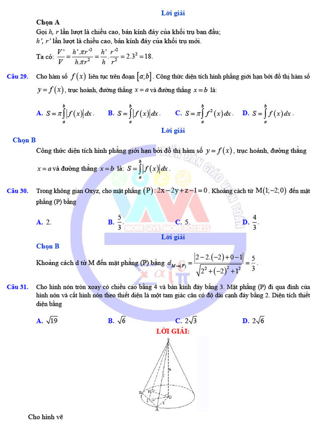 Đề thi khảo sát 12 môn Toán mã 023 Hà Nội 2019 trang 9