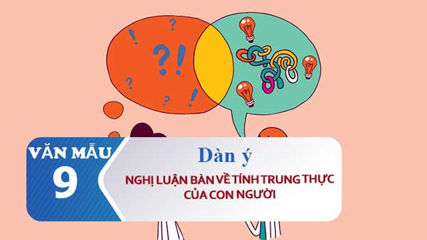 Dàn ý nghị luận bàn về tính trung thực của con người