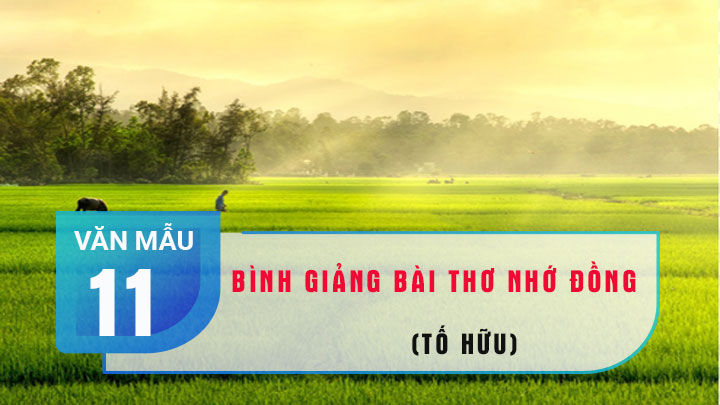 Bình giảng bài thơ Nhớ đồng