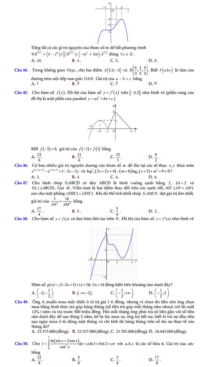 Đề thi thử thpt quốc gia 2019 môn toán sở GD&ĐT Phú Thọ trang 5