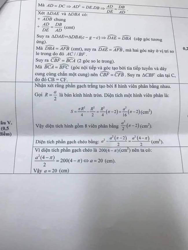 Đáp án đề thi thử vào lớp 10 môn Toán trường THPT Nguyễn Huệ - Phú Yên trang 4