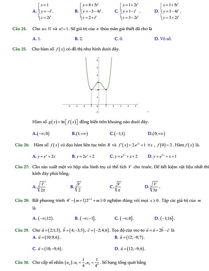 Đề thi thử thpt quốc gia 2019 môn toán chuyên Nguyễn Trãi - Hải Dương trang 4
