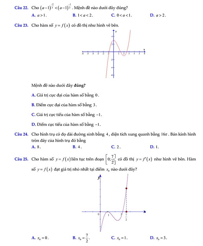Đề thi thử thpt quốc gia 2019 môn toán cụm TP Vũng Tàu trang 4