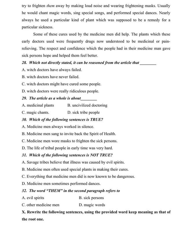 Đề thi thử môn Anh vào lớp 10 trường THPT Chuyên Nguyễn Du - Đắk Lắk trang 4