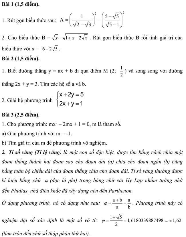 Đề thi thử toán vào 10 THPT Nguyễn Chí Thanh - Tây Ninh trang 1
